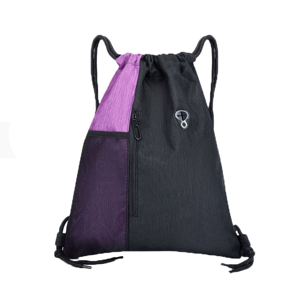 Bolso de playa de gran capacidad para hombre y mujer, bolsa deportiva de nailon para cosméticos, bolso de hombro, mochila con cordón