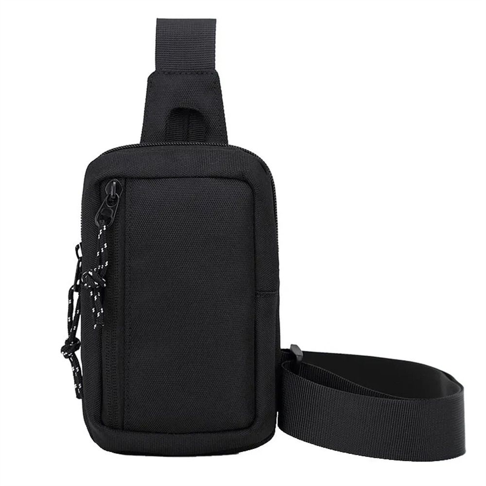 Bolso de pecho Oxford para hombre, bolsa informal pequeña para teléfono, bolso de hombro negro, bolso de viaje