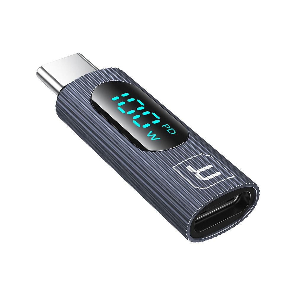 Adaptador USB 2,0 OTG, USB 2,0, 100W, conector tipo C, 100W, USB-C, aleación de aluminio, carga rápida, transferencia de datos
