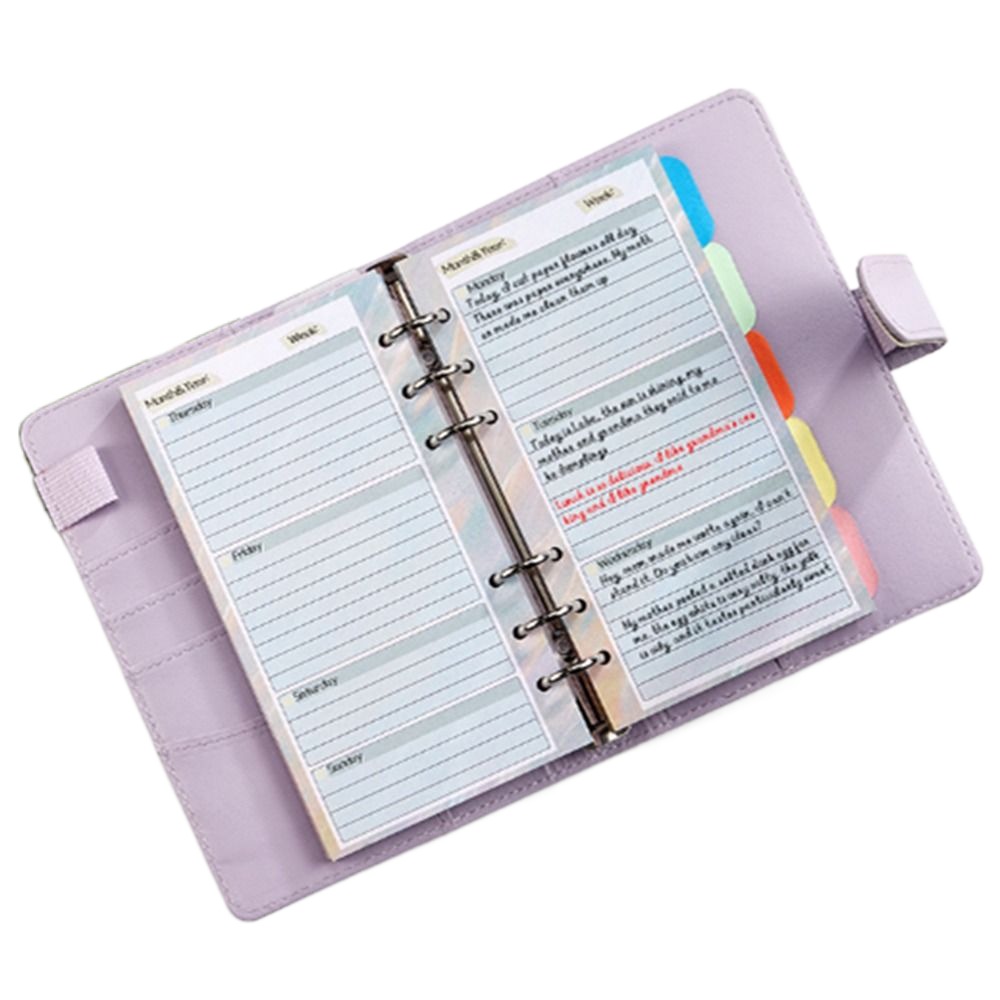 Recharge Filofax Pocket 2026 - Agenda Semainier Deux Pages, Papier Rose, Langue Anglaise - Format 81x120 Mm, 6 Trous - 8