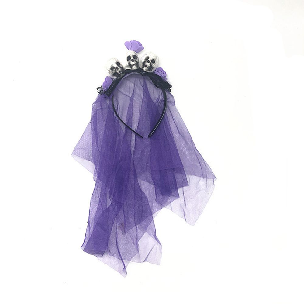 Velo de malla con flor de Rosa para mujer, accesorios de Cosplay, diadema de Halloween, fantasma de Pascua, novia, Día de los muertos, Carnaval