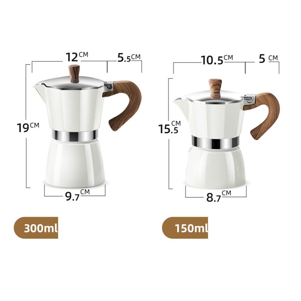 thumbnail interactive-video image 1 of Aluminum Moka Pot Stovetop Coffee Maker – 3 Or 6 Cup – Italian Style Mocha Pot 1 of 3