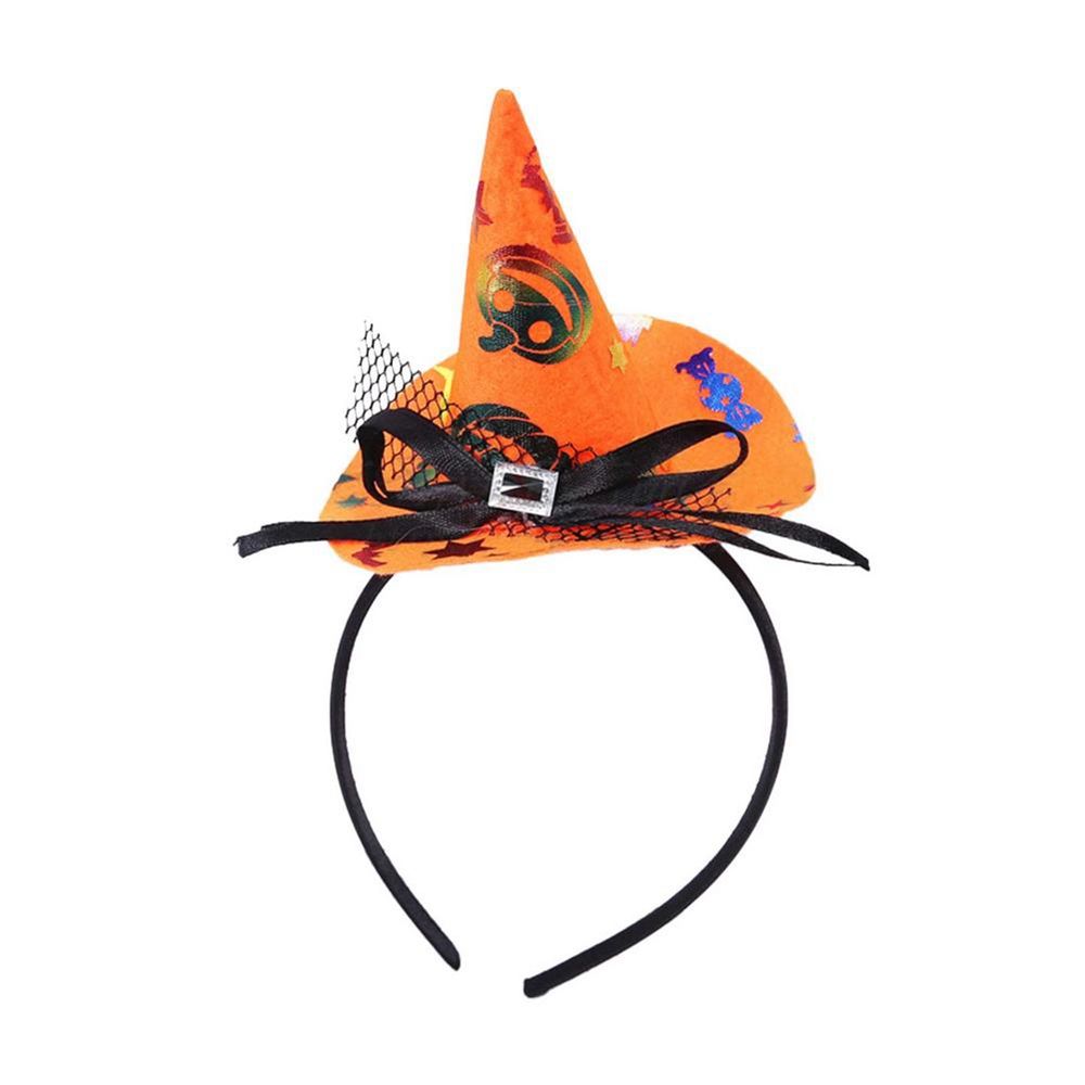 Sombrero de bruja de dibujos animados para niños, diadema de calabaza fantasma, tocado de Halloween, accesorios para el cabello, Aro para el cabello de Halloween, regalo